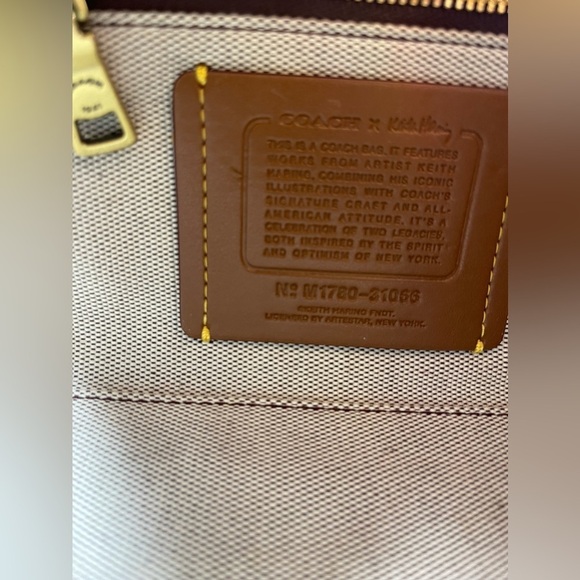 COACH LIMITED EDITION X KEITH HARING MAILBOX 24 BAG 1941 Handbag Tea Rose - Picture 4 of 16